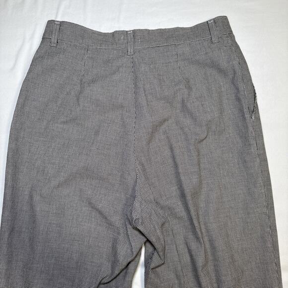 Vintage 80s Womens Lee Black White Houndstooth Checkered Pants 16L Tapered Fit - Picture 11 of 12